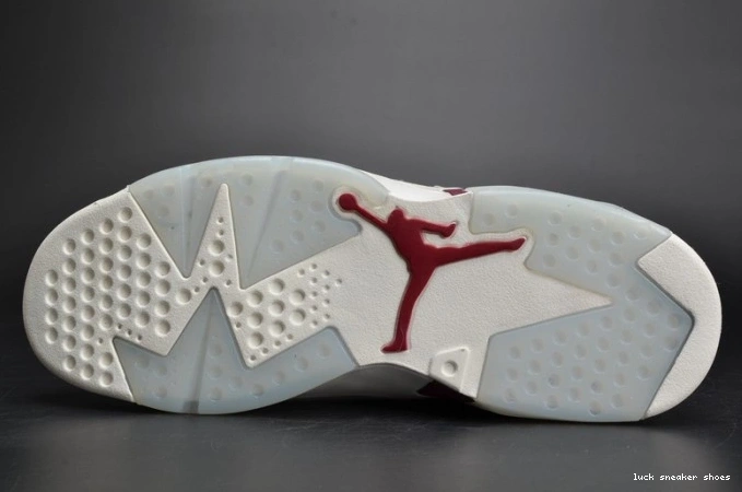 Cheap LUCY Jordan Retro white Maroon Air 6 384664-116 0708